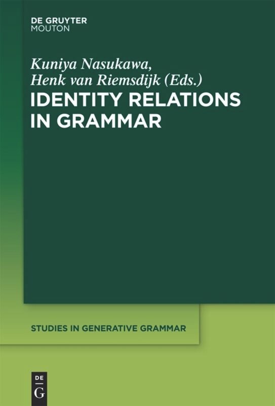 Couverture_Identity Relations in Grammar