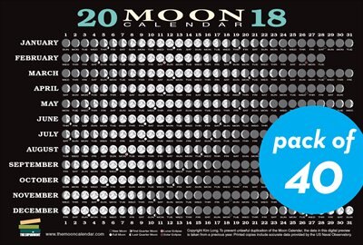 Front cover_2018 Moon Calendar Card (40-pack)