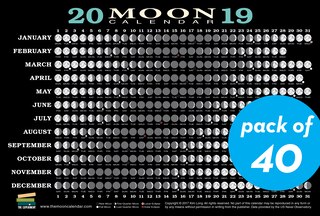 Front cover_2019 Moon Calendar Card (40 Pack)