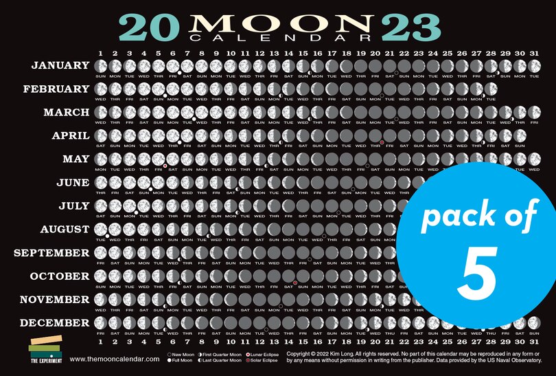 Front cover_2023 Moon Calendar Card (5 pack)