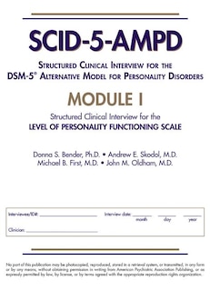 Front cover_Structured Clinical Interview For The Dsm-5 Alternative Model For Personality Disorders (scid-5-ampd) Module I