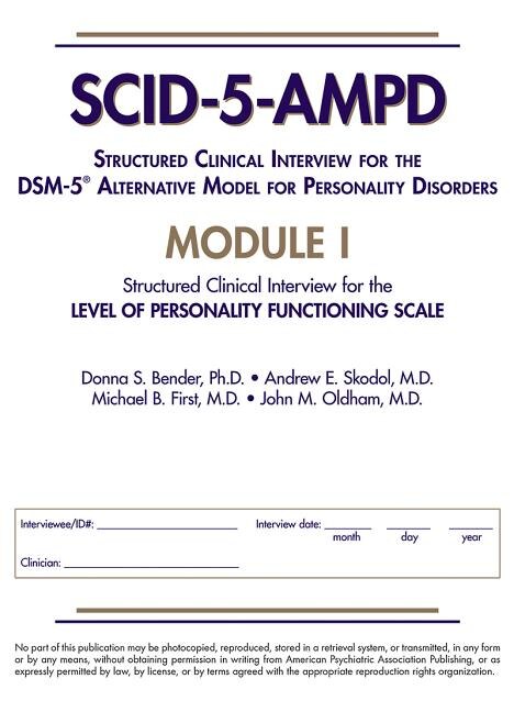 Front cover_Structured Clinical Interview For The Dsm-5 Alternative Model For Personality Disorders (scid-5-ampd) Module I