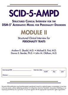 Structured Clinical Interview For The Dsm-5 Alternative Model For Personality Disorders (scid-5-ampd) Module Ii: Personality Traits