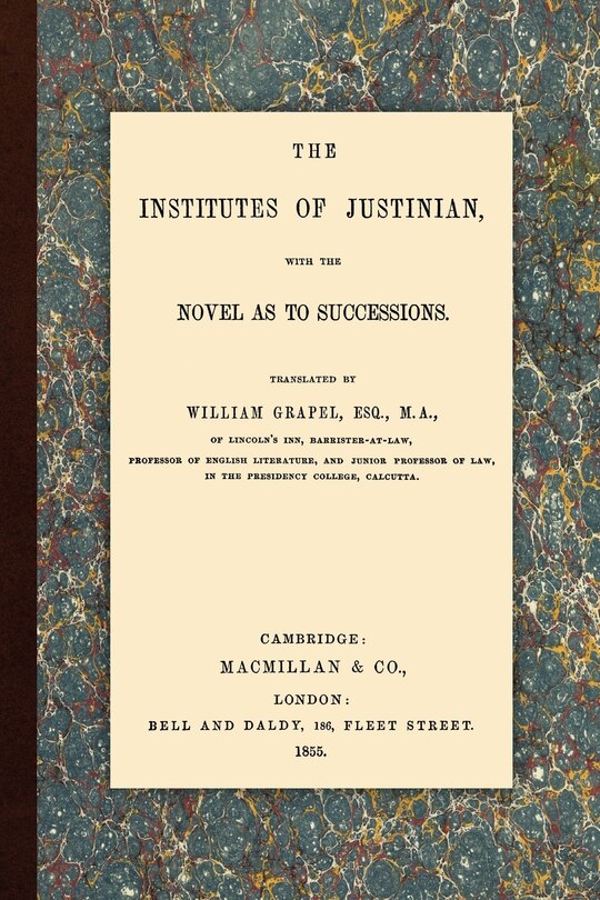 Couverture_The Institutes of Justinian