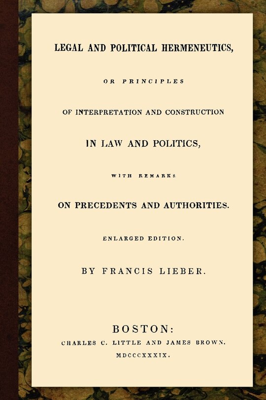 Couverture_Legal and Political Hermeneutics