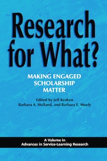 Couverture_Research for What? Making Engaged Scholarship Matter
