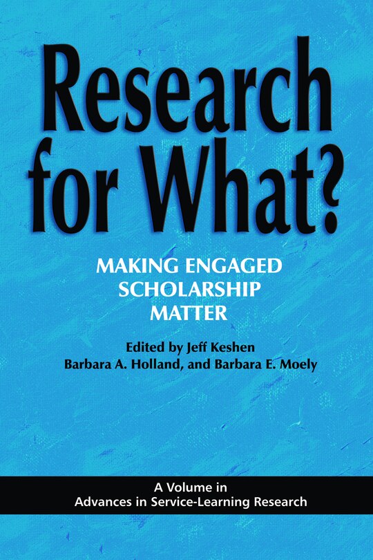 Couverture_Research for What? Making Engaged Scholarship Matter