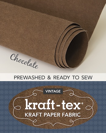 Kraft-tex Roll Chocolate Prewashed: Kraft Fabric Paper, 18.5 X 28.5 Roll