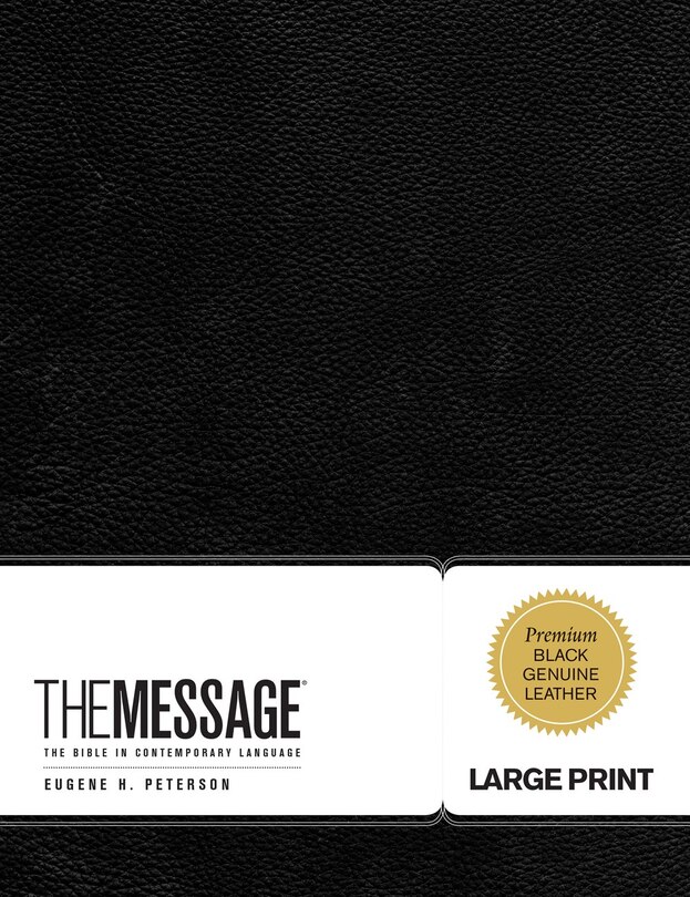 Front cover_The Message Large Print (genuine Leather, Black)