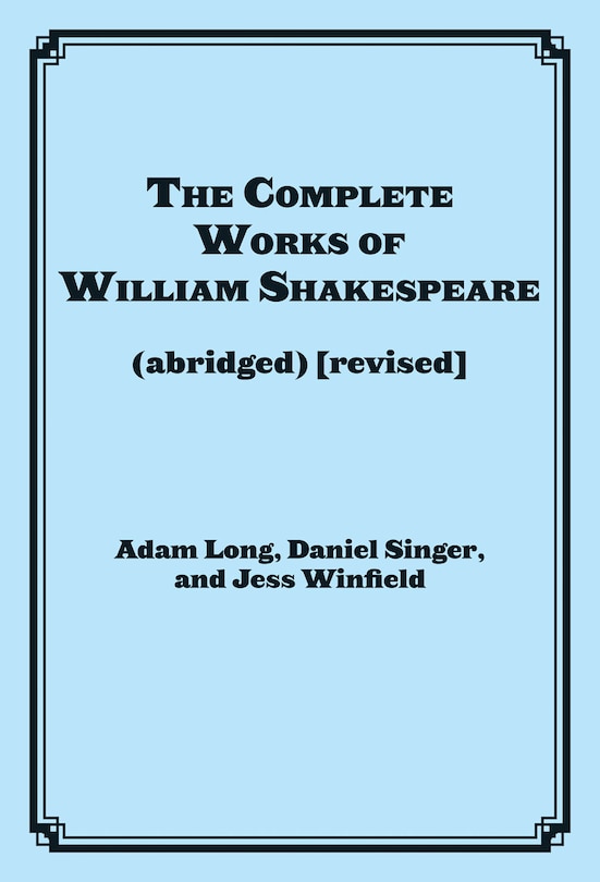Couverture_The Complete Works of William Shakespeare (abridged)