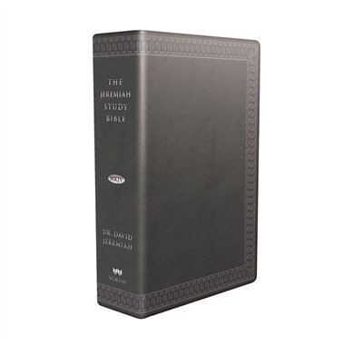 Couverture_The Jeremiah Study Bible, Nkjv: (charcoal W/ Burnished Edges) Leatherluxe® W/thumb Index
