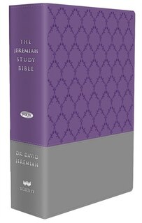Front cover_The Jeremiah Study Bible Purple/gray Burnished Leatherluxe Thumb Index Edition