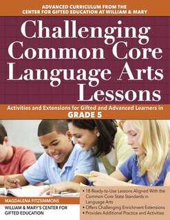 Couverture_Challenging Common Core Language Arts Lessons (grade 5)
