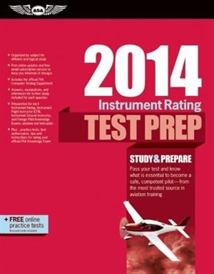 Front cover_Instrument Rating Test Prep 2014 Book And Tutorial Software Bundle