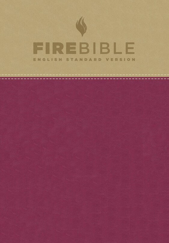 Couverture_ESV Fire Bible (Flexisoft, Tan/Berry, Red Letter)