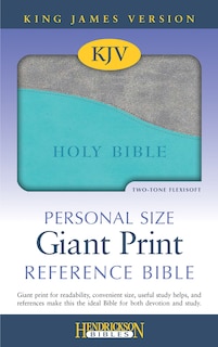 Couverture_KJV Personal Size Giant Print Reference Bible (Flexisoft, Teal/Gray, Red Letter)