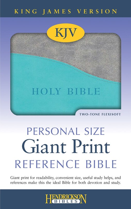 Couverture_KJV Personal Size Giant Print Reference Bible (Flexisoft, Teal/Gray, Red Letter)