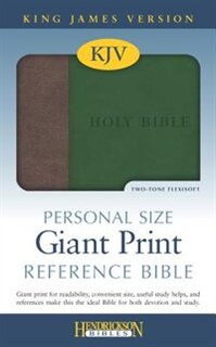 KJV PERSONAL SIZE GIANT PRINT REFERENCE BIBLE: Brown  and  Green