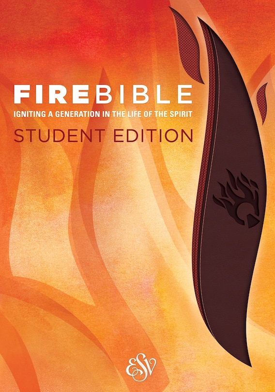 Front cover_ESV Fire Bible Student Edition (Flexisoft, Brick/Plum)