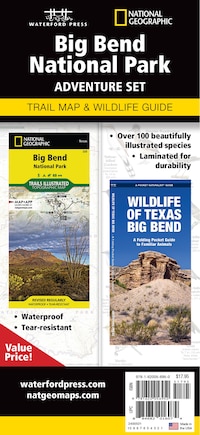 Big Bend National Park Adventure Set: Travel Map and Wildlife Guide