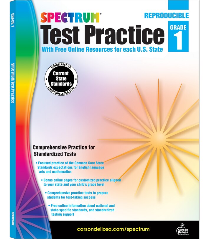 Front cover_Spectrum Test Practice, Grade 1
