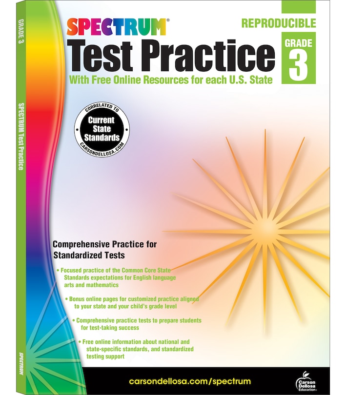 Couverture_Spectrum Test Practice, Grade 3