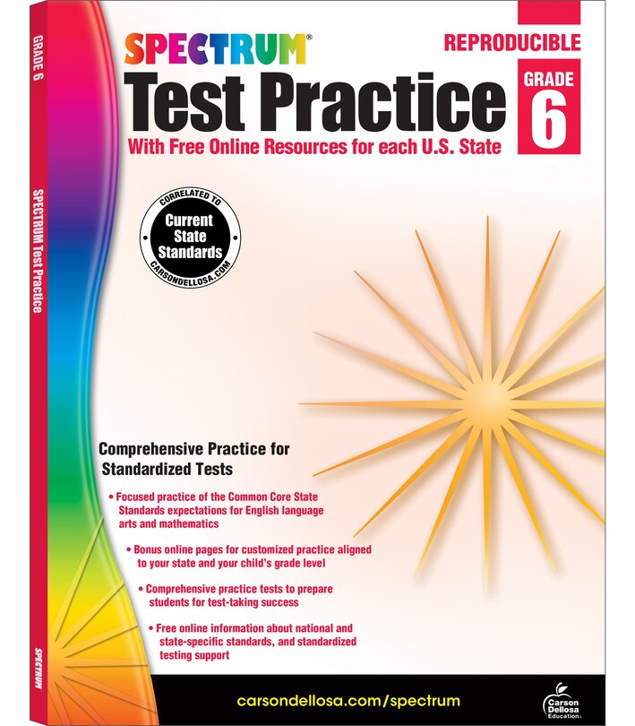 Front cover_Spectrum Test Practice, Grade 6