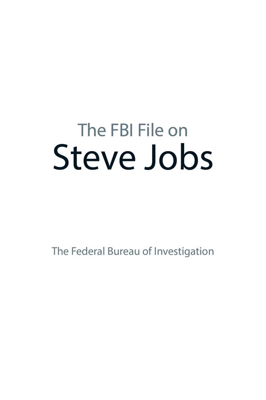 Front cover_The FBI File on Steve Jobs