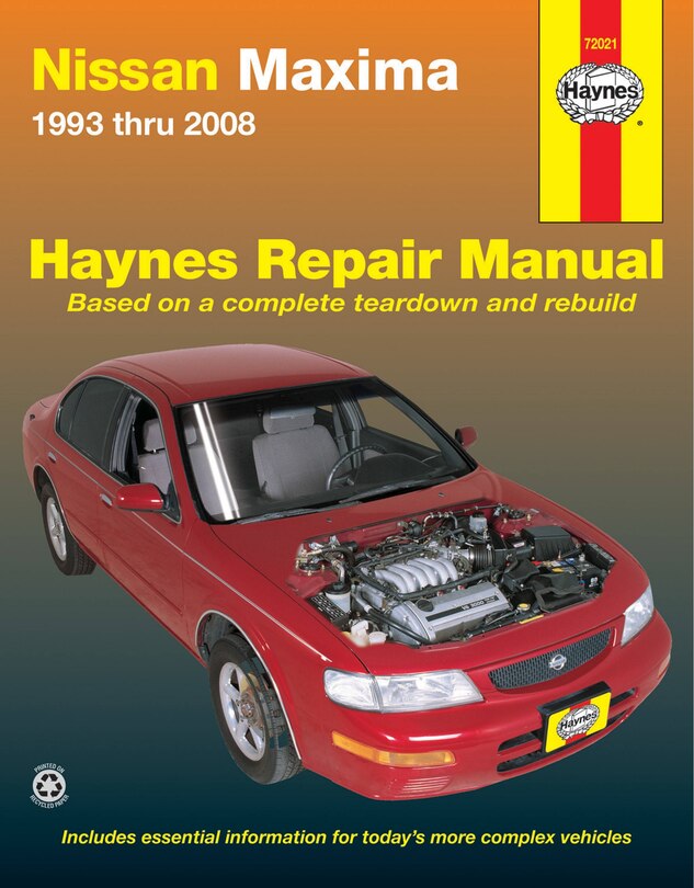 Couverture_Nissan Maxima 1993 Thru 2008 Haynes Repair Manual