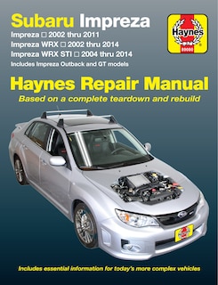 Couverture_Subaru Impreza 2002 Thru 2011, Impreza Wrx 2002 Thru 2014, Impreza Wrx Sti 2004 Thru 2014 Haynes Repair Manual