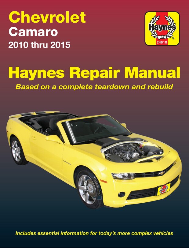 Couverture_Chevrolet Camaro 2010 Thru 2015 Haynes Repair Manual