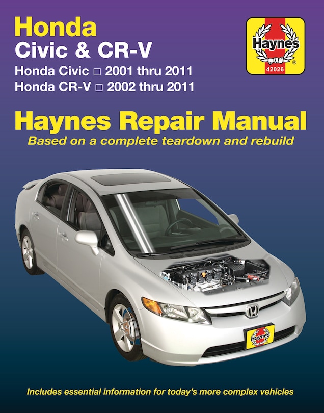 Couverture_Honda Civic 2001 thru 2011 & CR-V 2002 thru 2011 Haynes Repair Manual