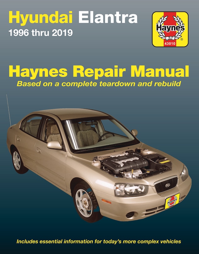 Couverture_Hyundai Elantra 1996 thru 2019 Haynes Repair Manual