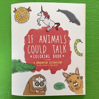 Front cover_If Animals Could Talk Coloring Book