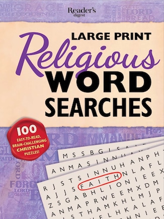 Reader's Digest Large Print Religious Word Search: 100 Easy-to-read Brain-challenging Christian Puzzles