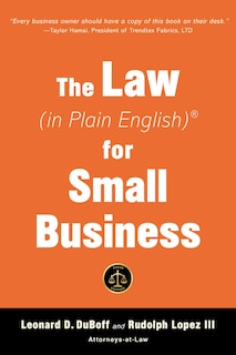 Couverture_The Law (in Plain English) for Small Business (Sixth Edition)