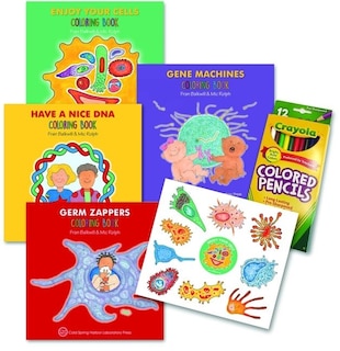 Enjoy Your Cells Series: Coloring Books, 4-Book Gift Set: Four-volume set with colored pencils and stickers