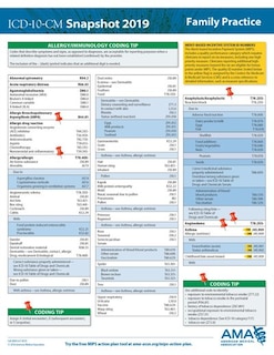 Front cover_Icd-10-cm 2019 Snapshot Coding Card