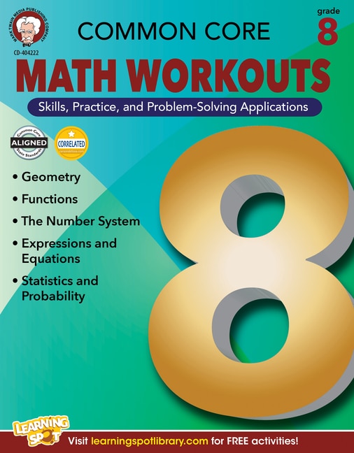 Front cover_Common Core Math Workouts, Grade 8
