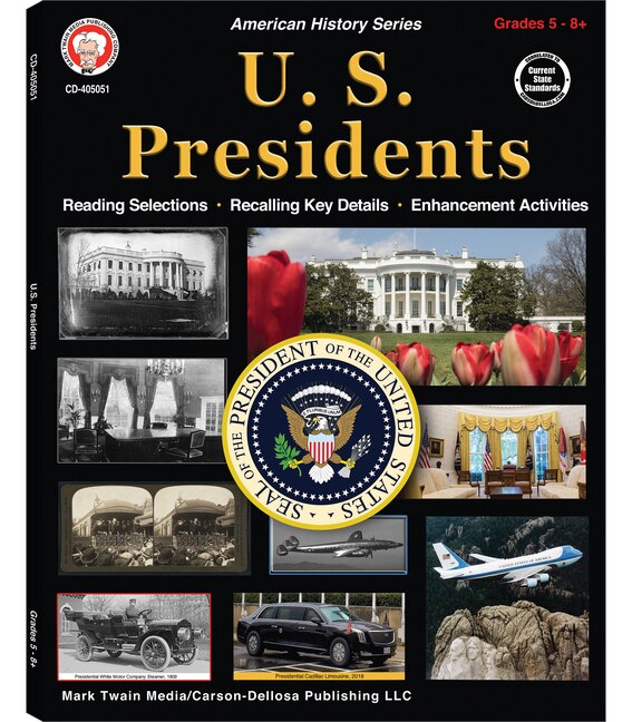 Front cover_U.S. Presidents Workbook, Grades 5 - 12