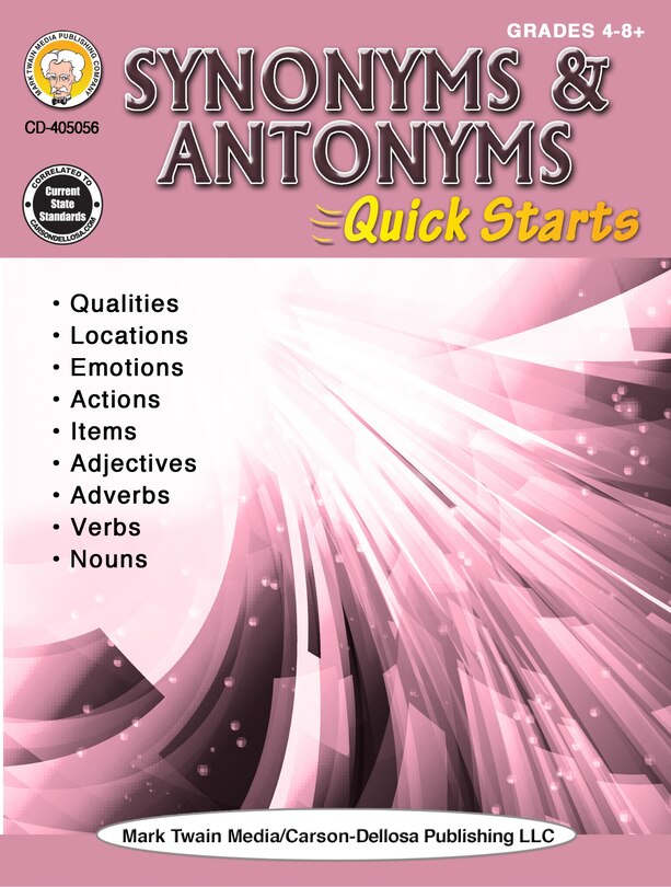 Front cover_Synonyms & Antonyms Quick Starts Workbook, Grades 4 - 12
