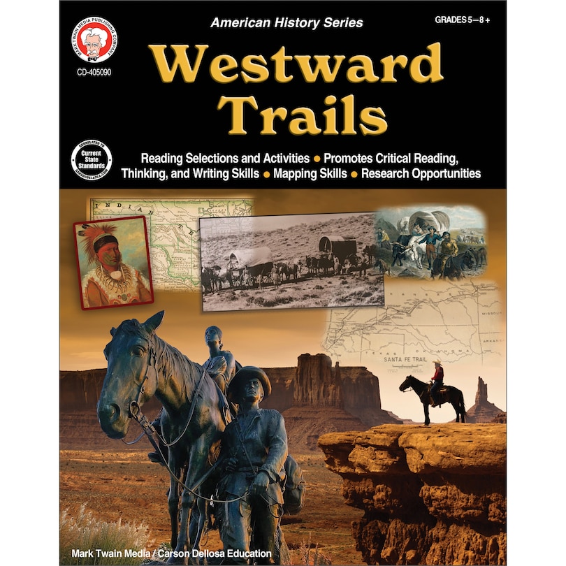 Couverture_American History Series Westward Trails Workbook, Grades 5 - 12