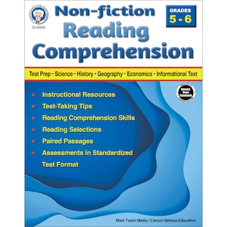 Front cover_Nonfiction Reading Comprehension Workbook, Grades 5 - 6