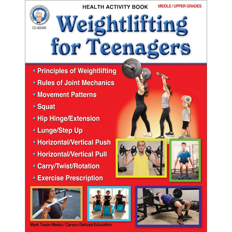 Front cover_Weightlifting for Teenagers Workbook, Grades 6 - 12