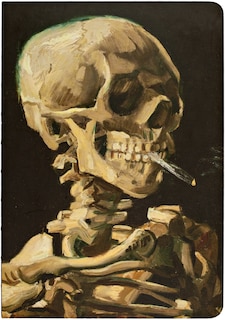 Couverture_Head of a Skeleton with a Burning Cigarette, Skull, A5 Notebook