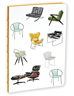 Front cover_Mid-Century Modern Chairs A5 Notebook