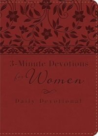 Front cover_3-minute Devotions For Women: Daily Devotional (burgundy)