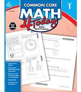 Front cover_Common Core Math 4 Today, Grade 1