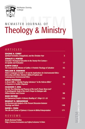 McMaster Journal of Theology and Ministry: Volume 14, 20132014