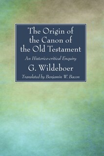 Front cover_The Origin of the Canon of the Old Testament